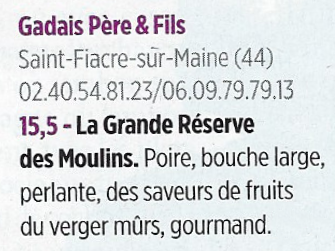 Le Point, Domaine Gadais Père & Fils
